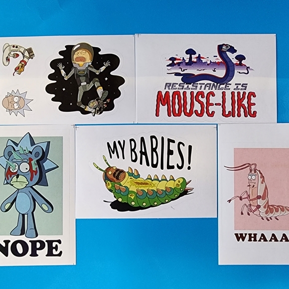 Set of 15 Rick And Morty Vending Machine Stickers, Series 4 - Picture 7 of 7